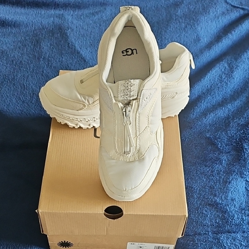 UGG CA805 Women's White/Cream Zip Sneakers - Picture 2 of 16